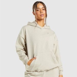 Gym Shark | REST DAY SWEATS HOODIE | S | Beige Marl